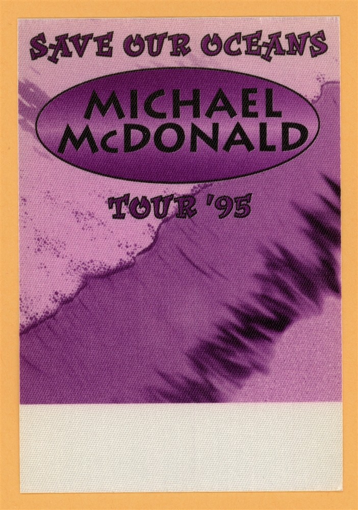 Michael McDonald 1995 Doobie Brothers Concert Tour Backstage Pass