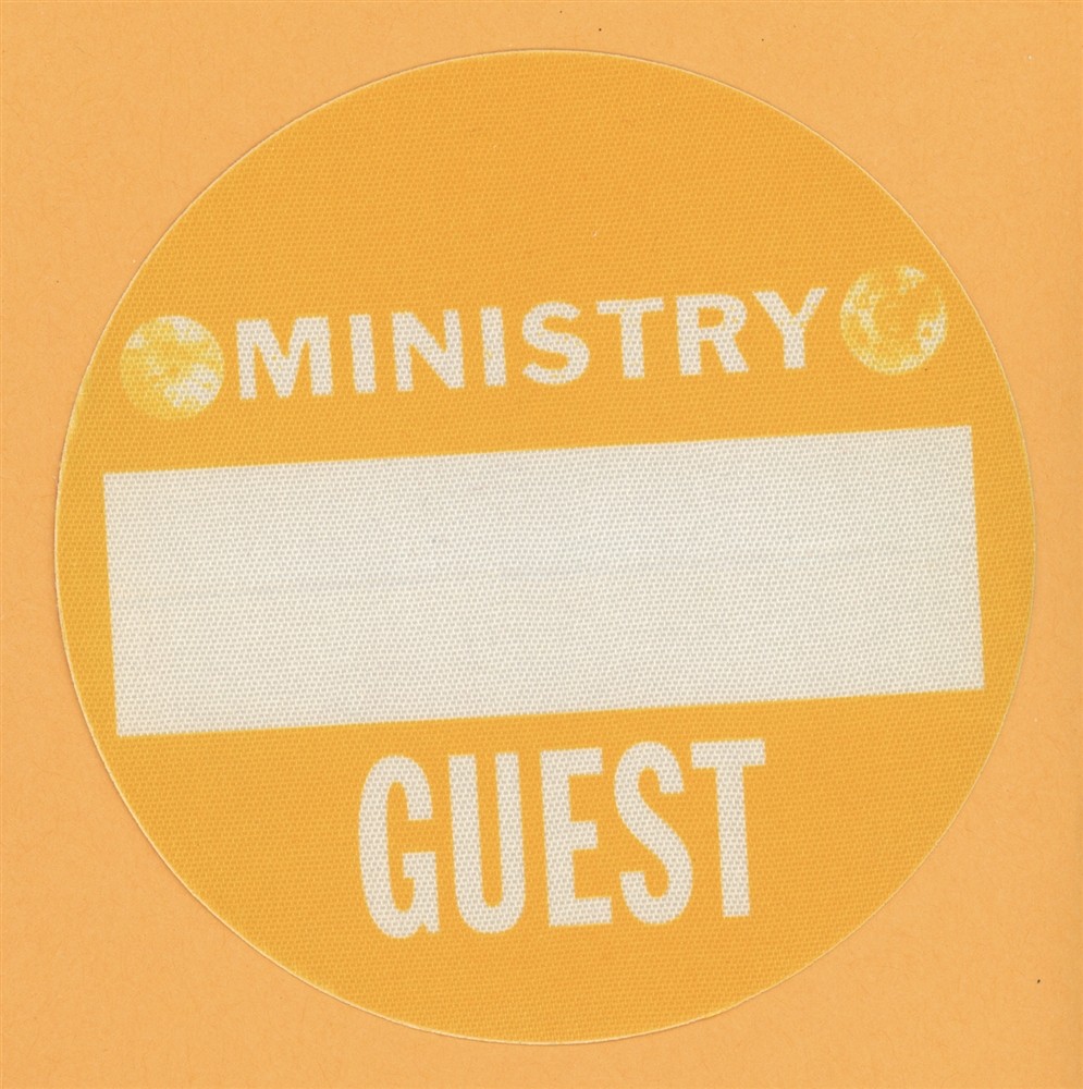Ministry 1992 Psalm 69 Concert Tour GUEST Backstage Pass