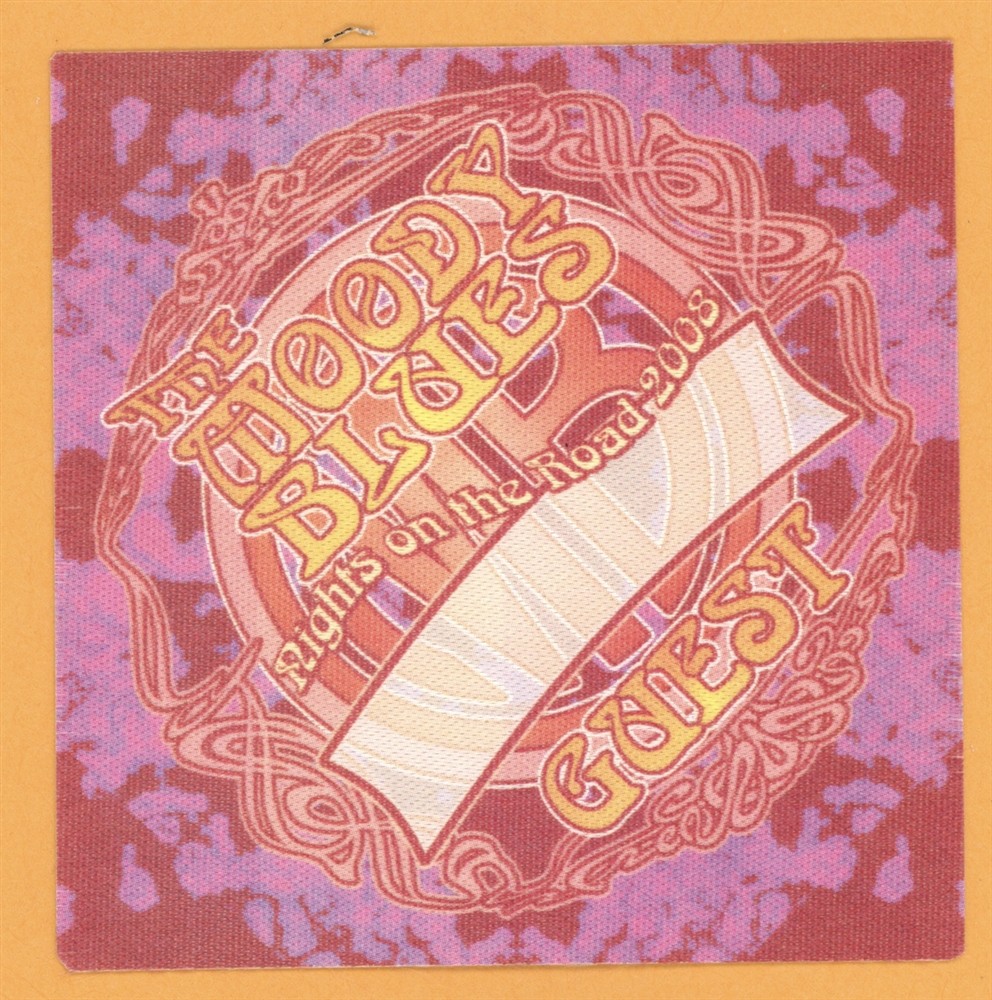 Moody Blues 2008 Rights on The Road Concert Tour GUEST Backstage Pass