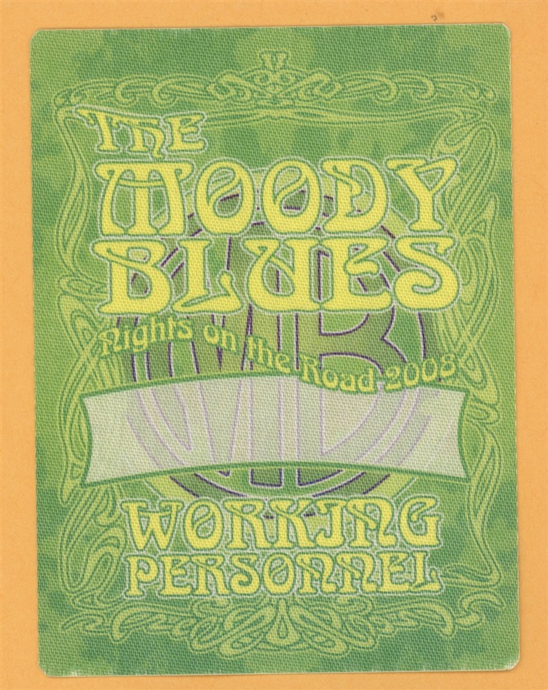 Moody Blues 2008 Rights on The Road Concert Tour WORKING Backstage Pass