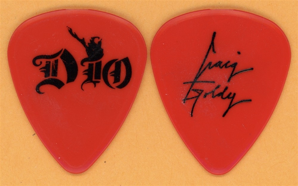 Dio Craig Goldie Vintage Guitar Pick - 1987 Dream Evil Tour