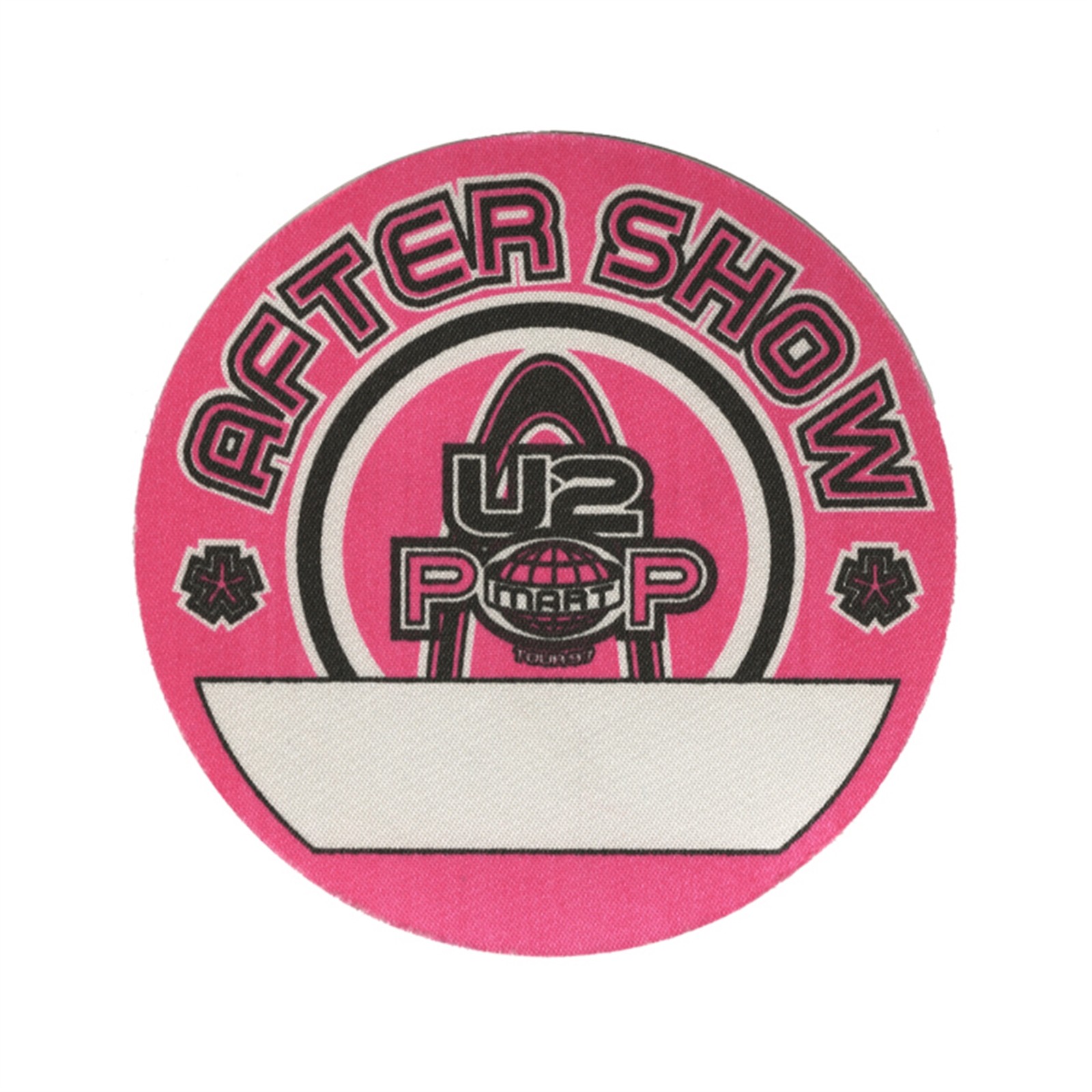 U2 1997 Pop Concert Tour Aftershow Backstage Pass