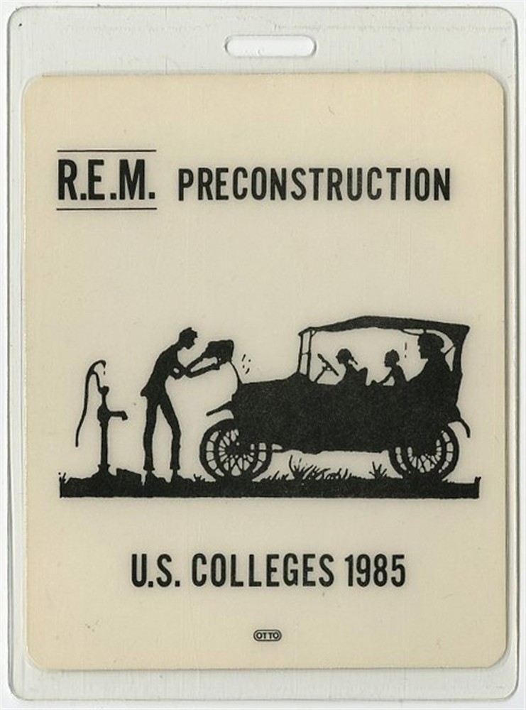 REM 1985 Preconstruction Concert Tour All Access Laminated Backstage Pass