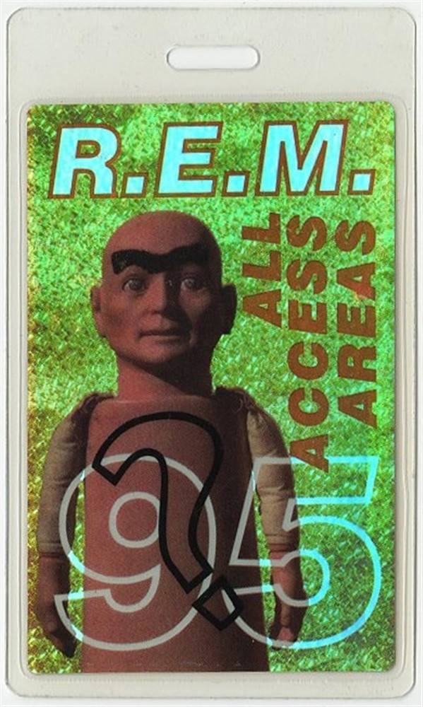 REM 1995 Monster Concert Tour All Access Foil Laminated Backstage Pass