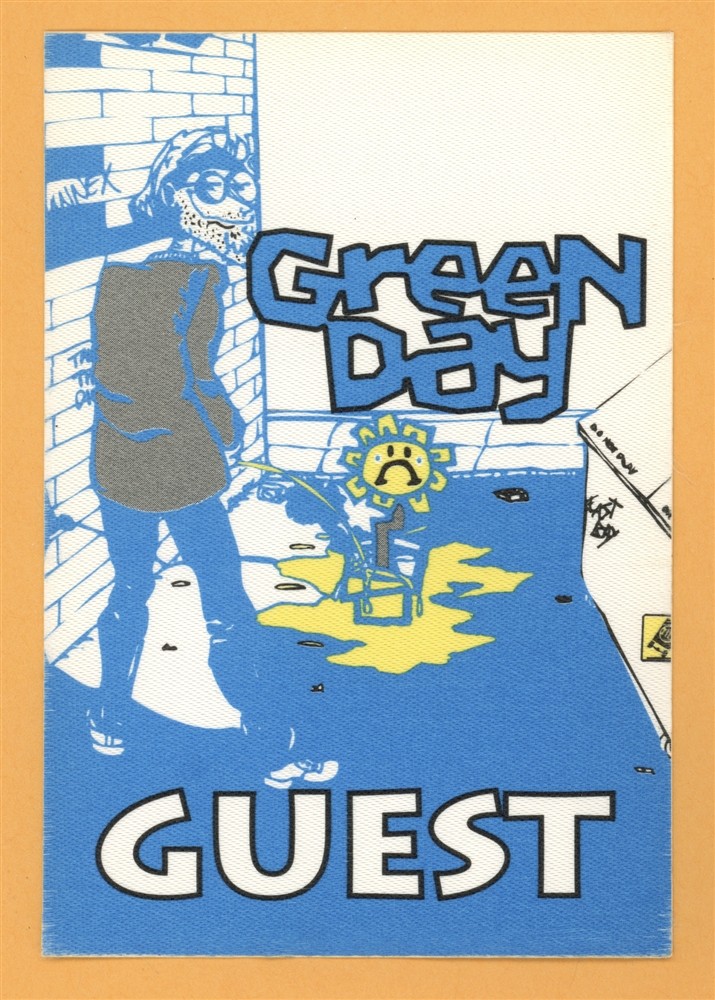 Green Day 1992 Kerplunk Concert Tour Guest Backstage Pass