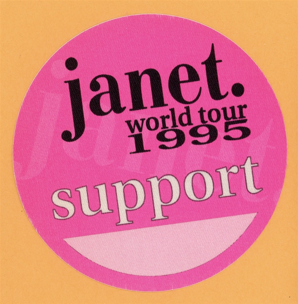 Janet Jackson 1995 World Concert Tour Support Backstage Pass
