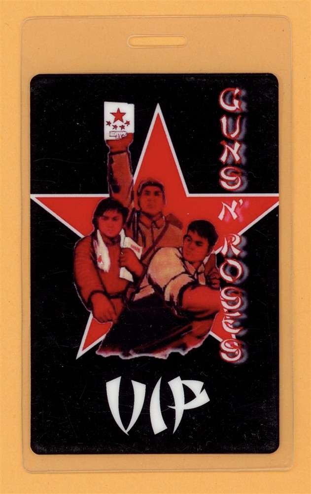 Guns N Roses 2002 Chinese Democracy Tour VIP Laminated Backstage Pass