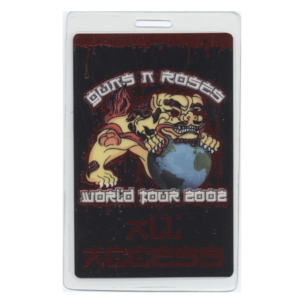 Guns N Roses 2002 Laminated Backstage Pass Chinese Democracy Tour