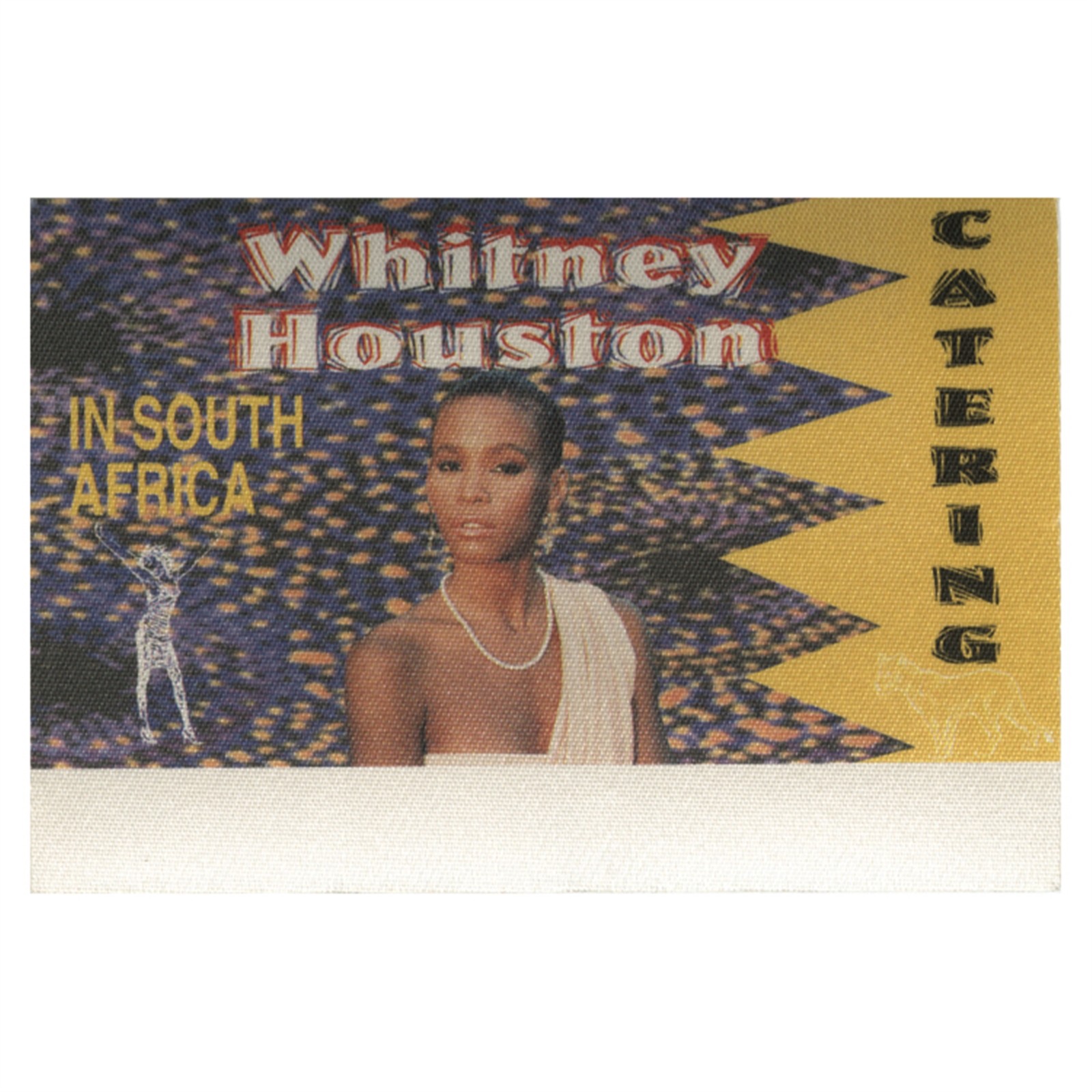 Whitney Houston 1994 The Bodyguard Concert Tour Catering Backstage Pass