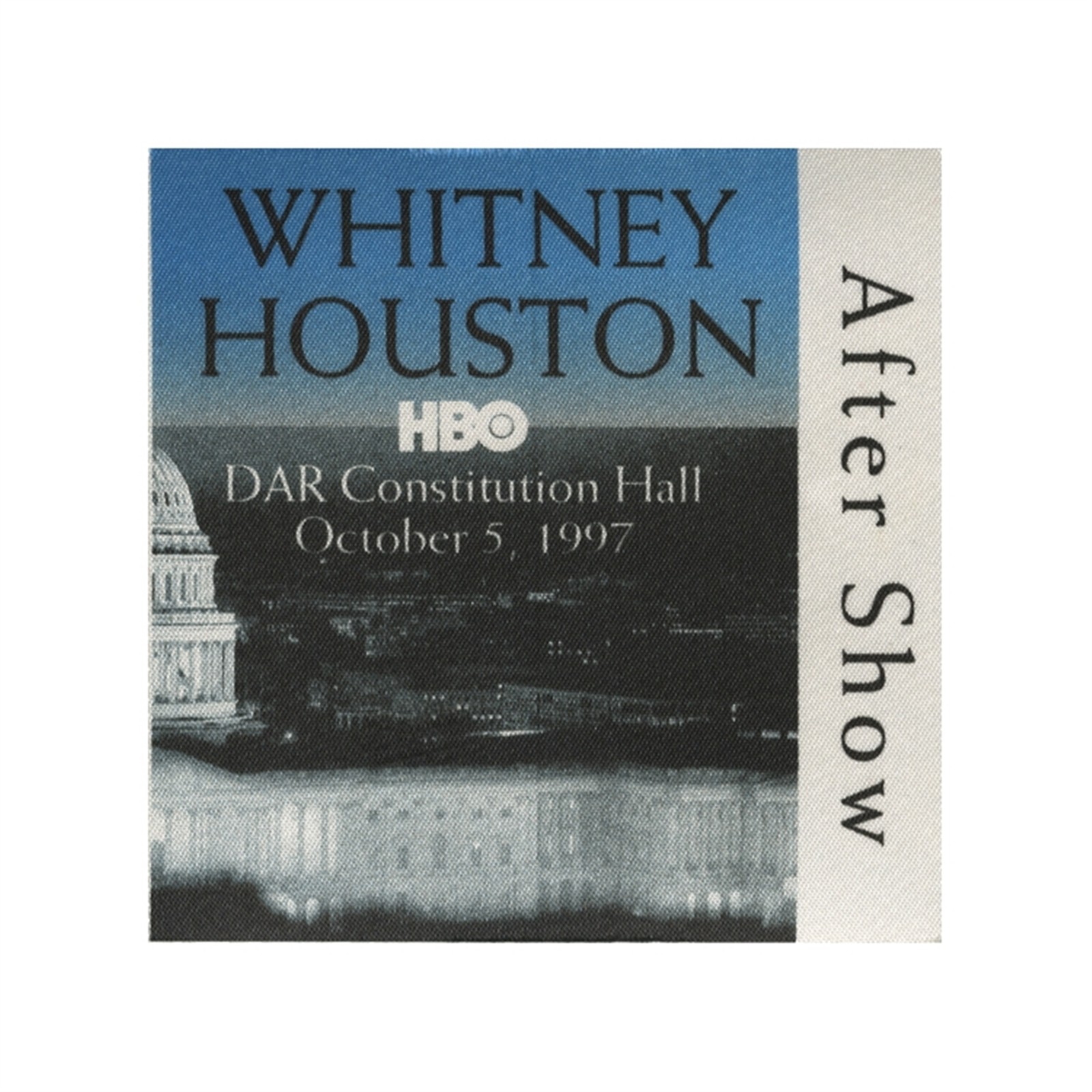 Whitney Houston 1997 HBO Special Concert Tour Aftershow Backstage Pass