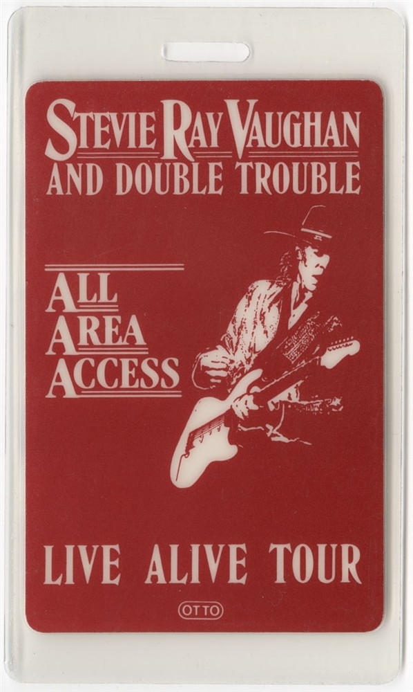 Stevie Ray Vaughan 1986 Soul to Soul Tour Vintage Laminated Backstage Pass