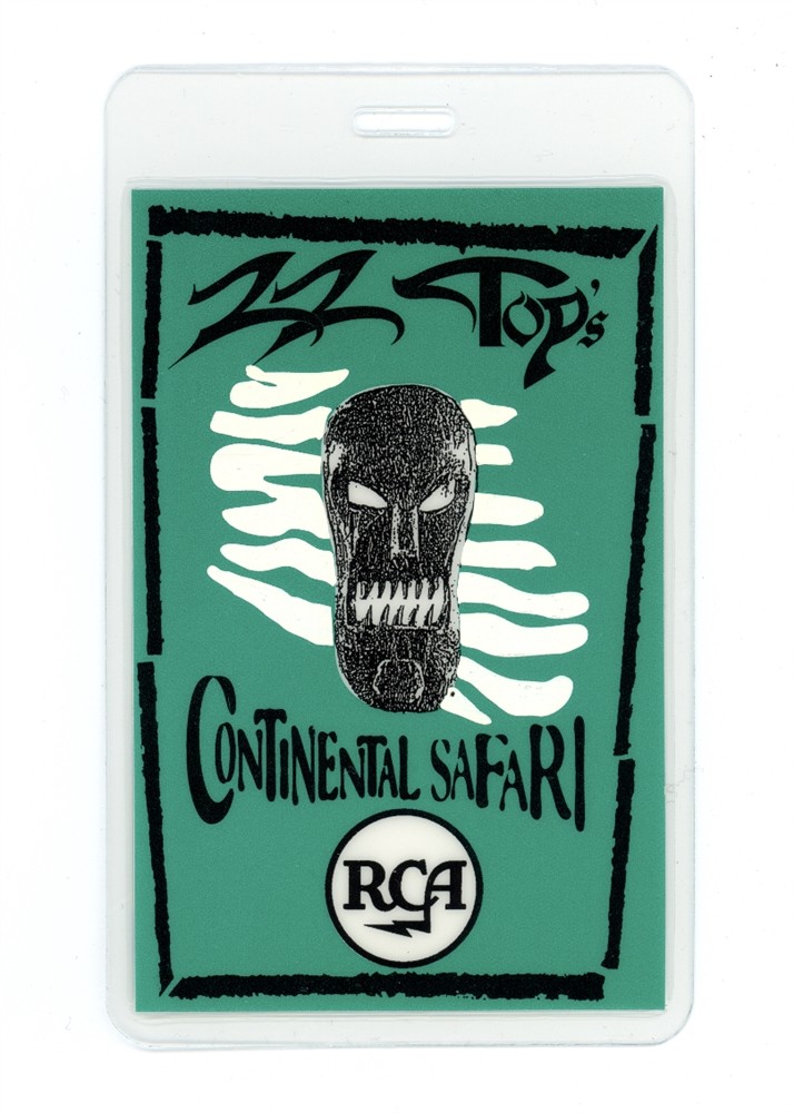 ZZ Top 1996 Continental Safari tour RCA Laminated Backstage Pass RARE ONLY 1