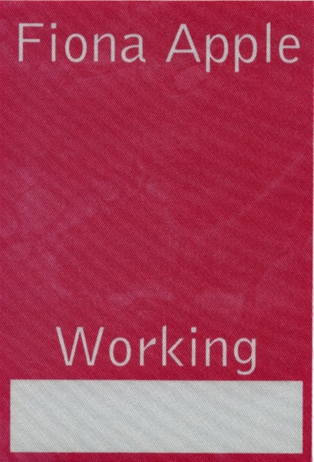 Fiona Apple 1997 Tidal Concert Tour Working Backstage Pass