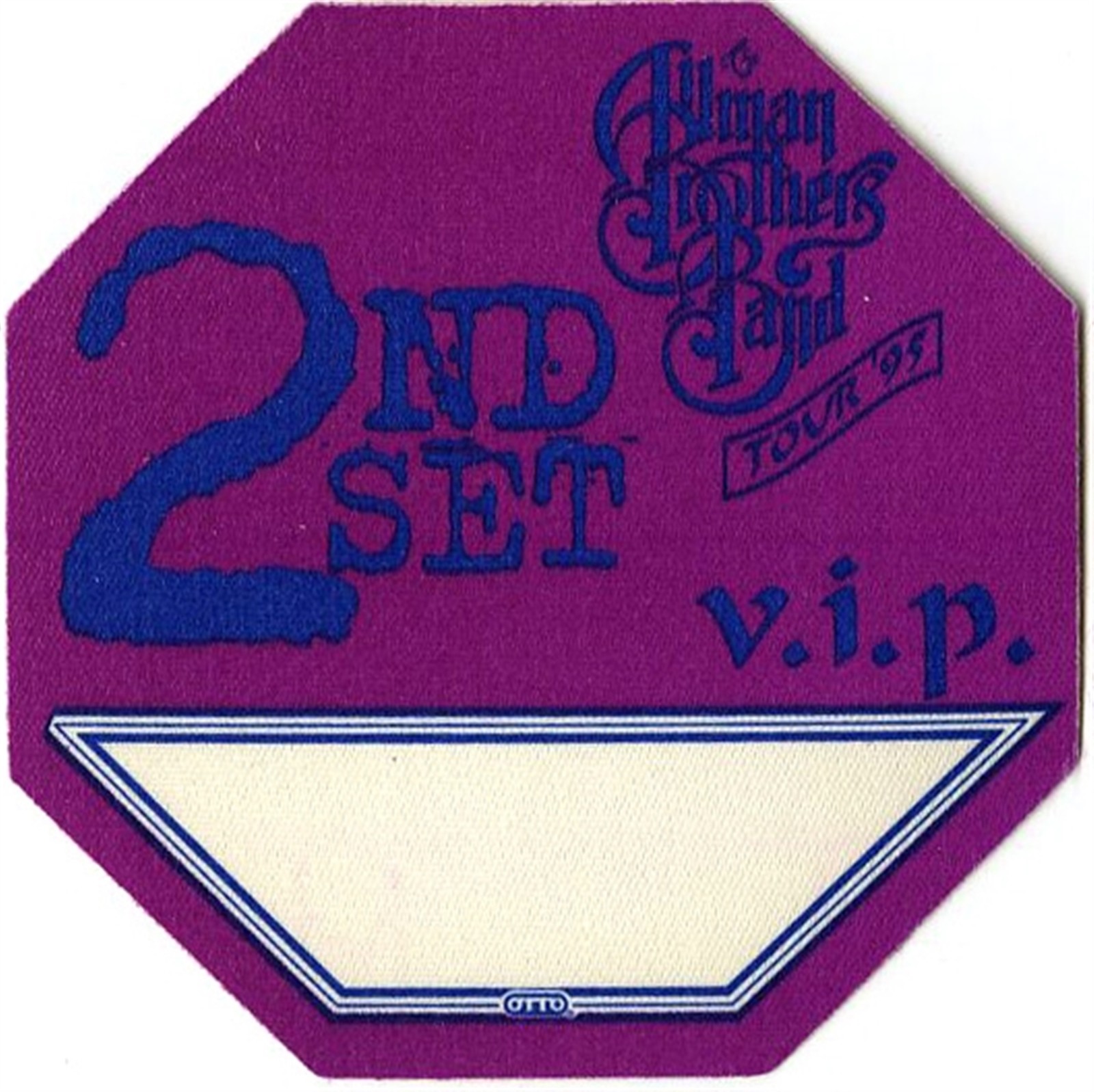 Allman Brothers 1995 2nd Set Concert Tour VIP Backstage Pass