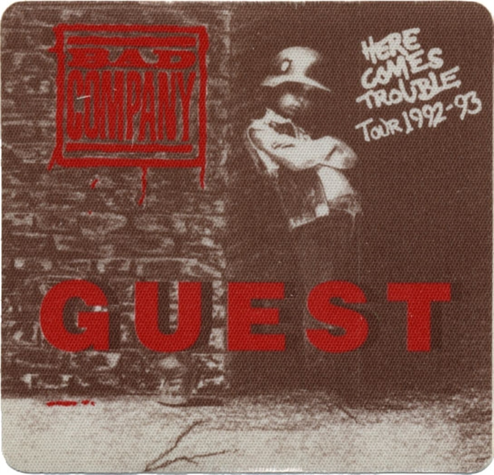 Bad Company 1992 Here Comes Trouble Concert Tour Guest Backstage Pass