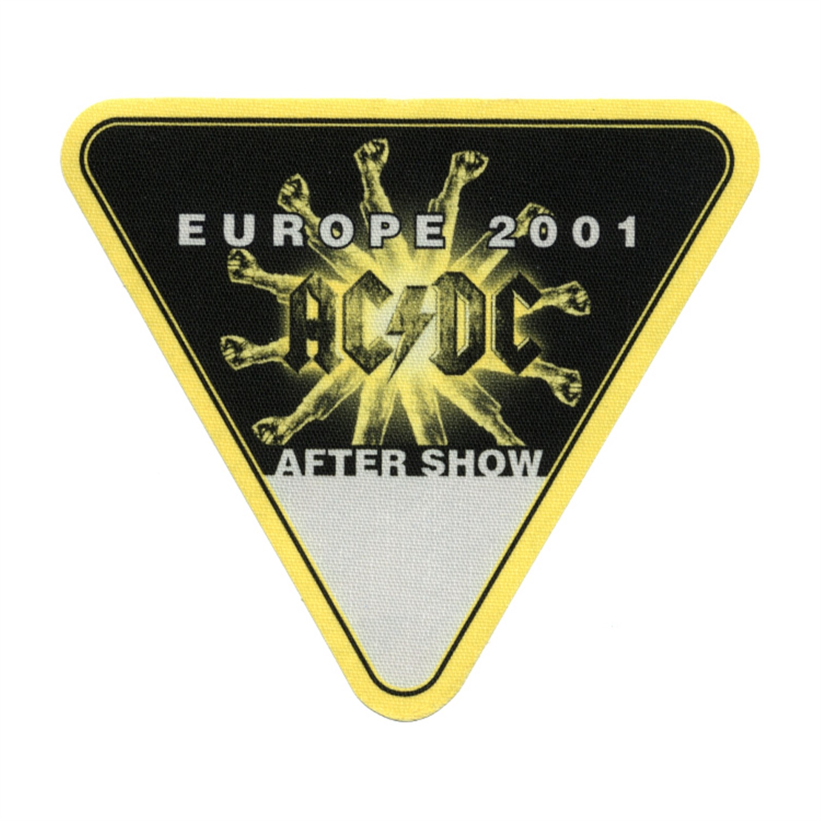 AC/DC 2001 Stiff Upper Lip Concert Tour After Show Backstage Pass - EU