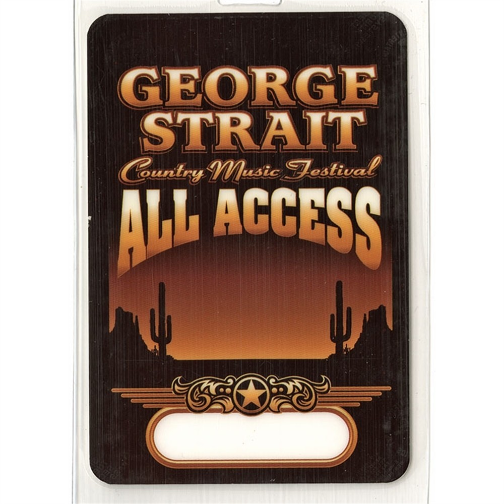 George Strait 1997 Tour w/ Tim McGraw Kenny Chesney Laminated Backstage Pass