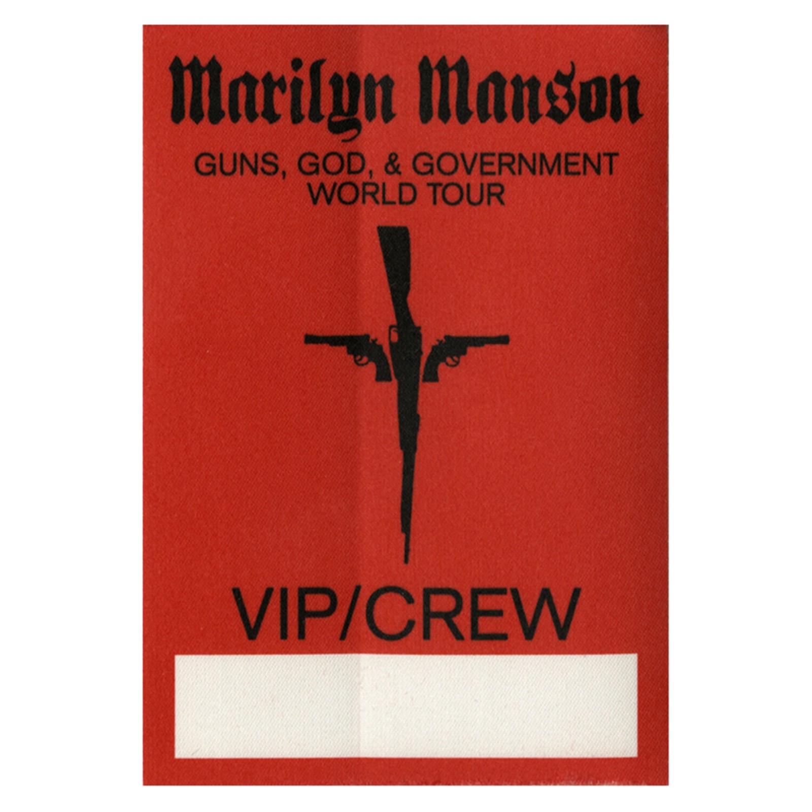 Marilyn Manson 2001 Holy Wood Concert Tour VIP Backstage Pass
