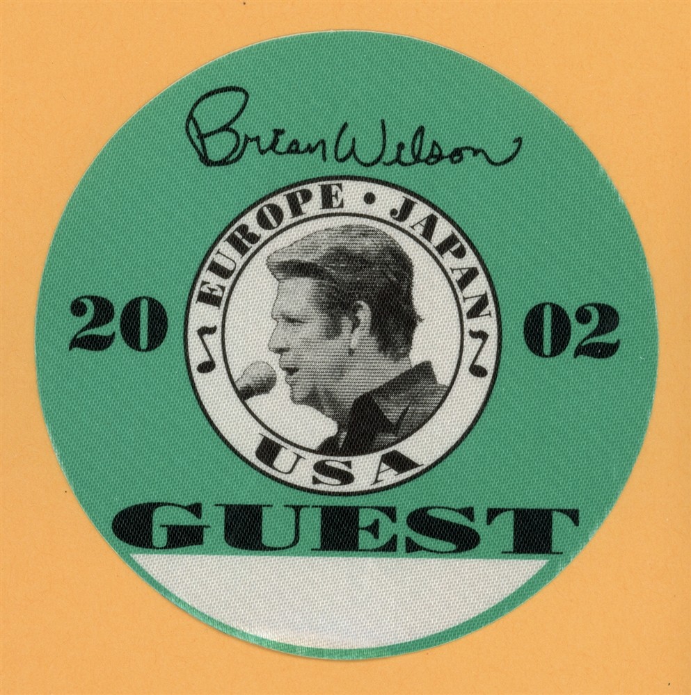 Brian Wilson 2002 Concert Tour GUEST Backstage Pass - Beach Boys