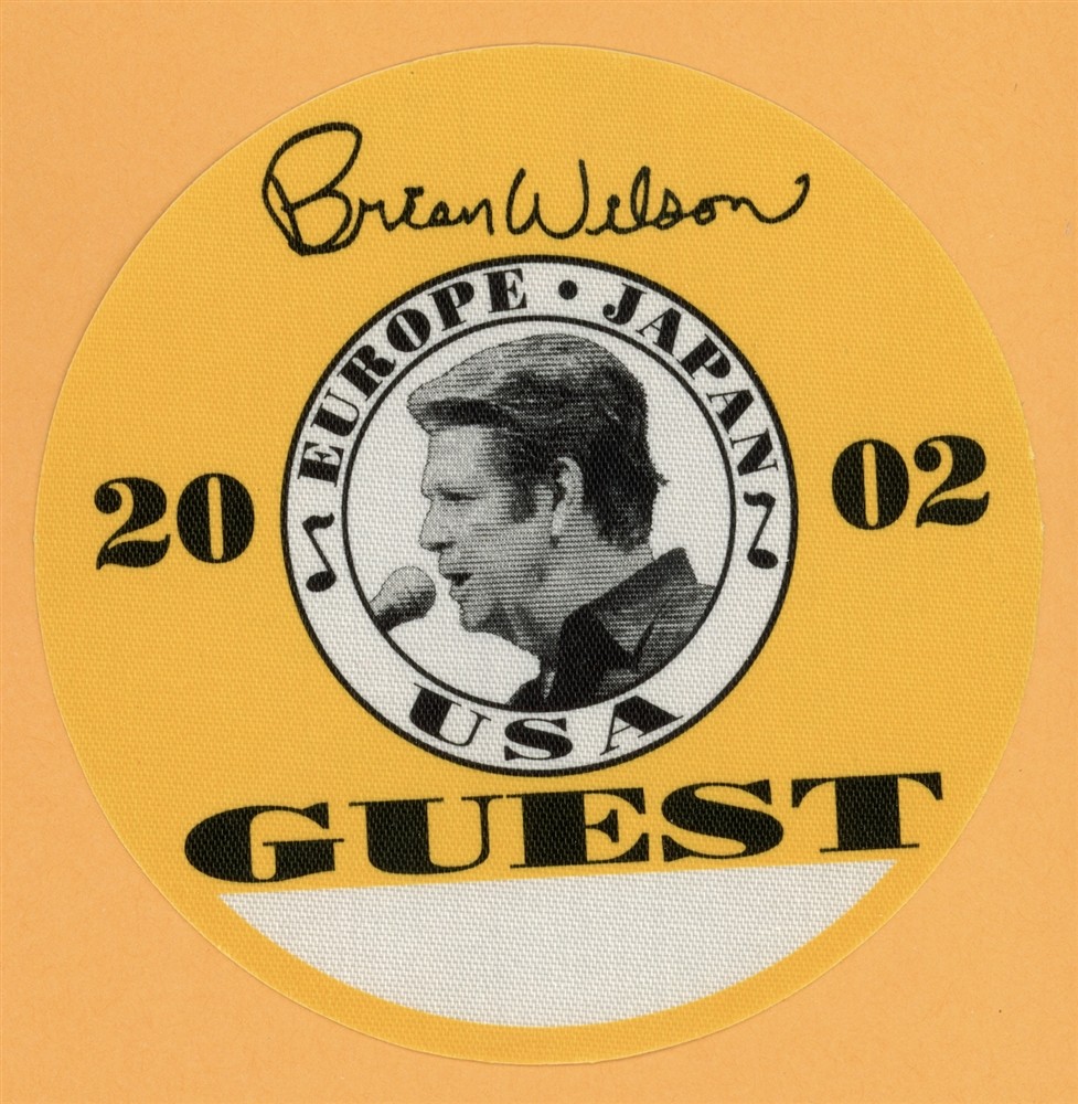 Brian Wilson 2002 Concert Tour GUEST Backstage Pass - Beach Boys