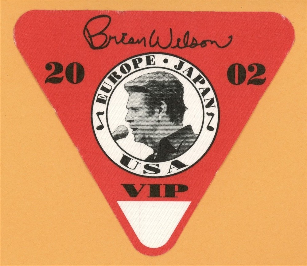 Brian Wilson 2002 Concert Tour VIP Backstage Pass - Beach Boys