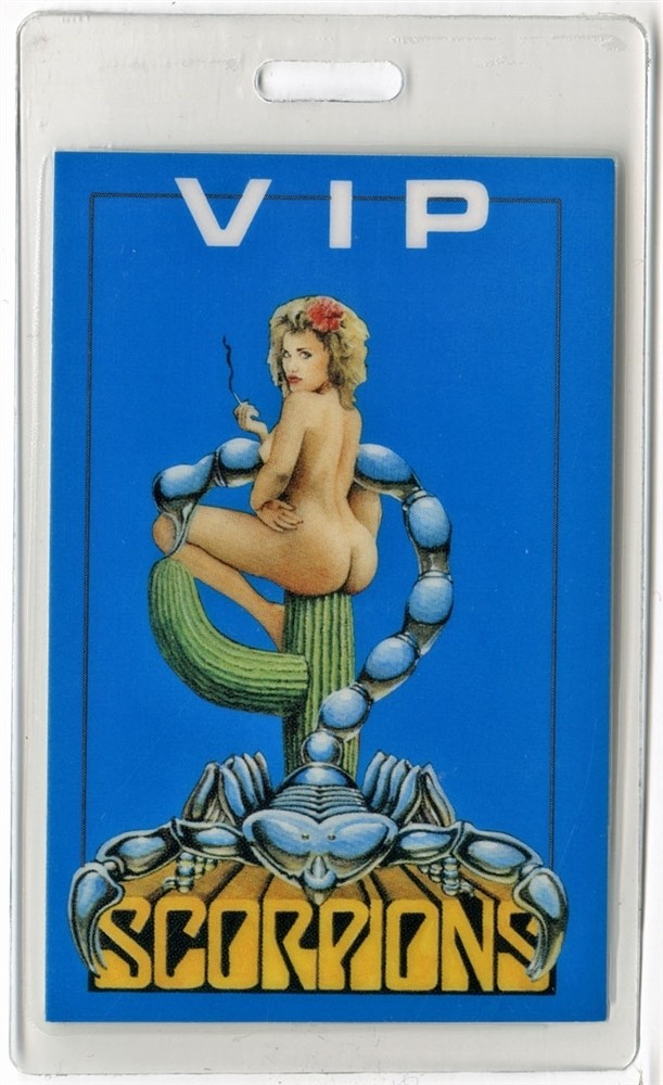 Scorpions 1988 Savage Amusement Tour Vintage VIP Laminated Backstage Pass