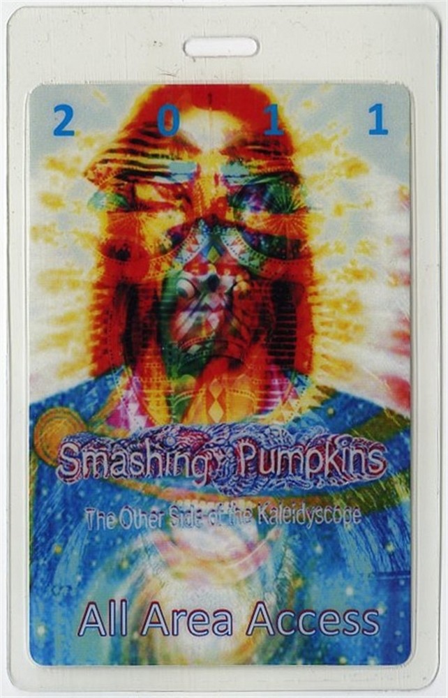Smashing Pumpkins 2011 Kaleidyscope Tour All Access Laminated Backstage Pass