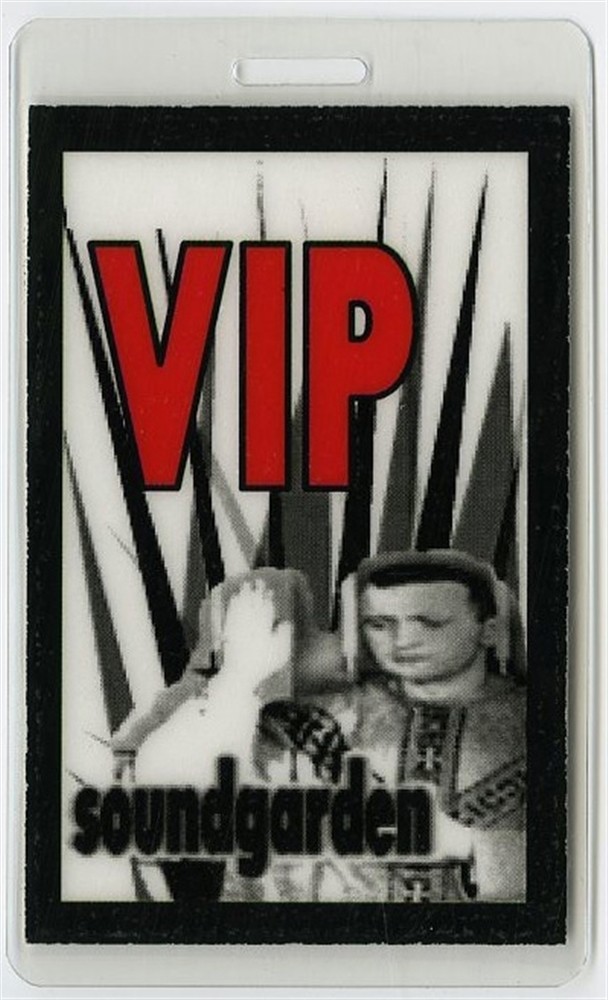 Soundgarden 1994 Superunknown Concert Tour VIP Laminated Backstage Pass