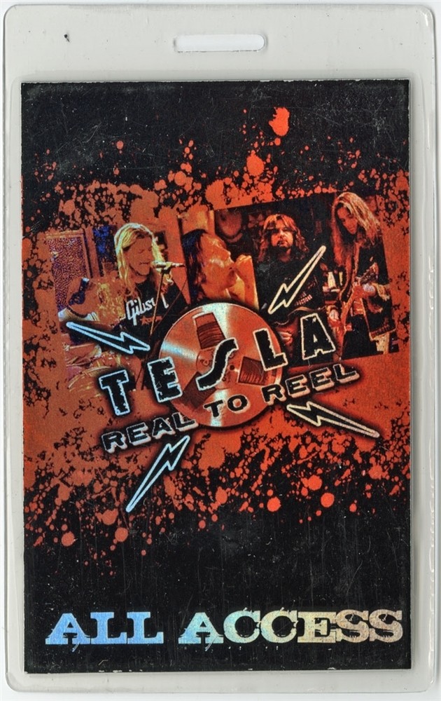 Tesla 2007 Real To Reel Concert Tour All Access Foil Laminated Backstage Pass