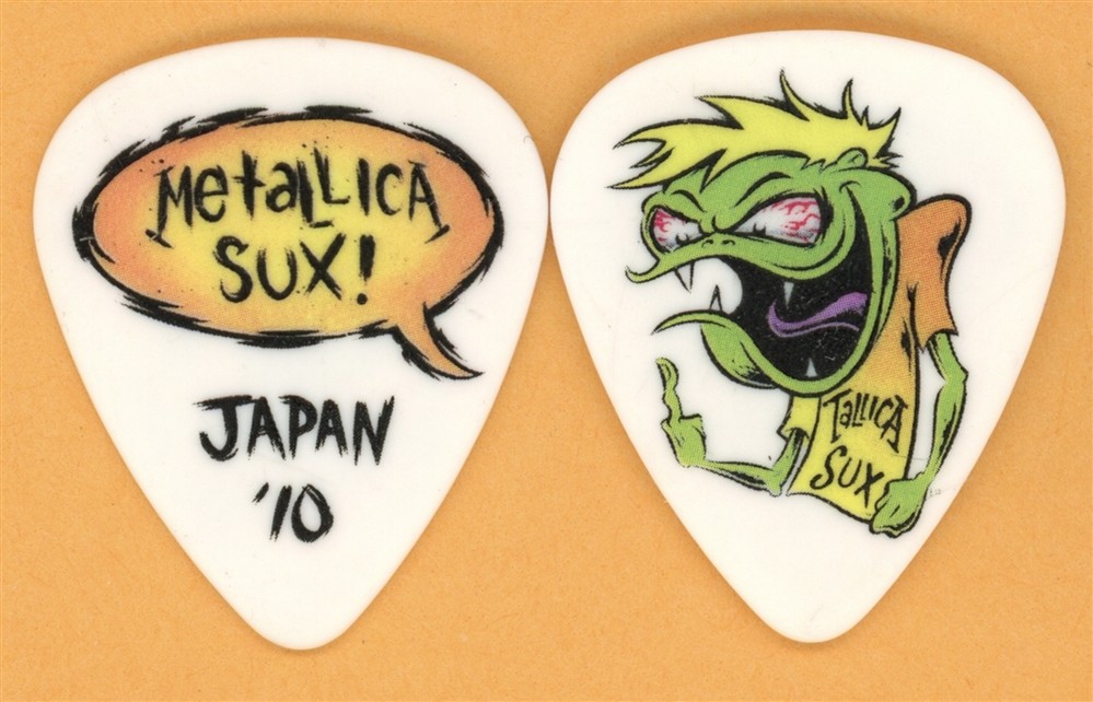 Metallica Sux James Hetfield Vintage Guitar Pick - 2010 Japan Tour