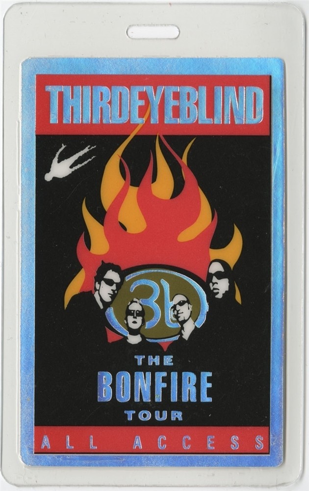 Third Eye Blind 1998 Bonfire Tour All Access Foil Laminated Backstage Pass