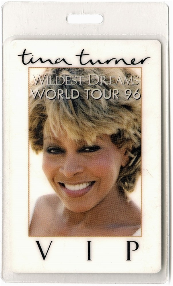 Tina Turner 1996 Wildest Dreams Concert Tour VIP Laminated Backstage Pass