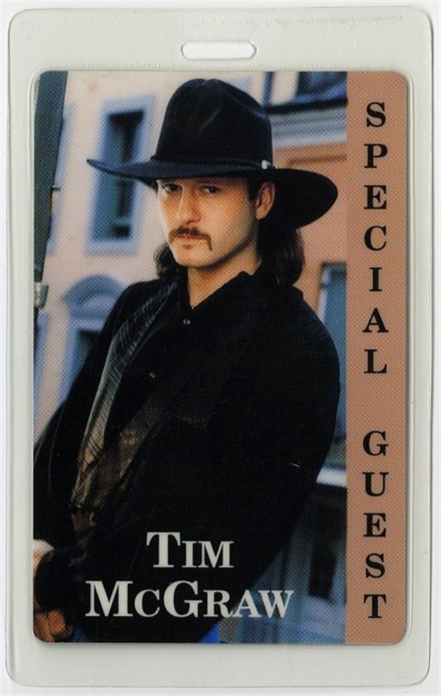 Tim McGraw 1994 Not a Moment Too Soon Tour Guest Laminated Backstage Pass