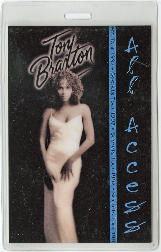 Tony Braxton 1997 Secrets Concert Tour All Access Laminated Backstage Pass