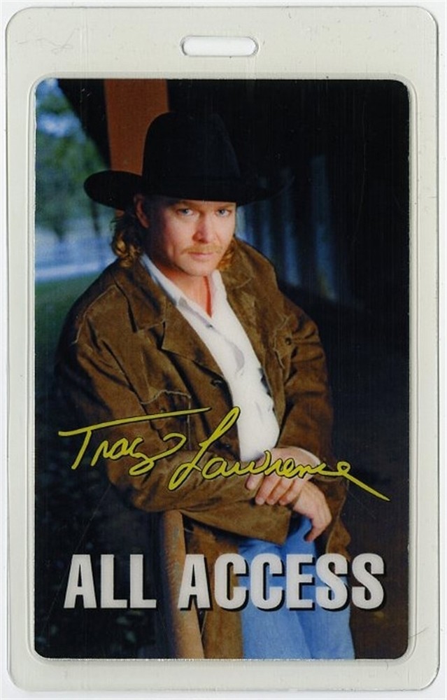 Tracy Lawrence orginal 2000 Concert Laminate Backstage Pass Lessons Learned Tour