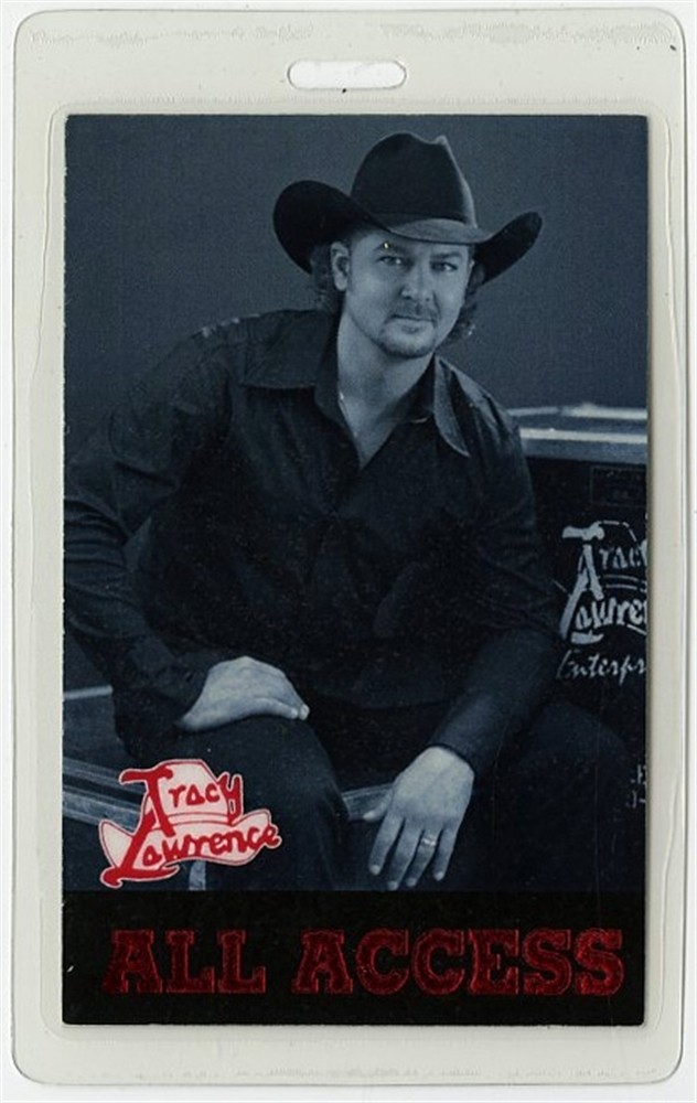 Tracy Lawrence Concert Tour Laminated Backstage Pass ALL ACCESS rare