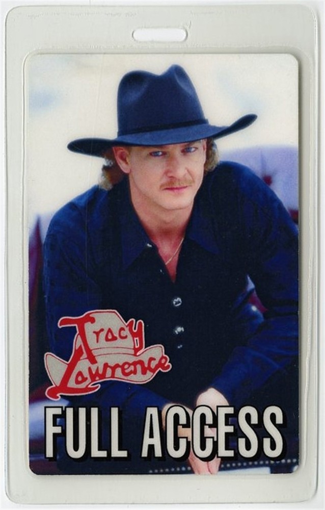 Tracy Lawrence Concert Tour Laminated Backstage Pass All Access rare