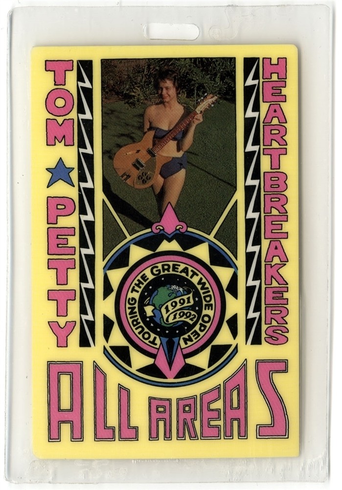 Tom Petty 1991 Great Wide Open Tour Concert Tour AA Laminated Backstage Pass