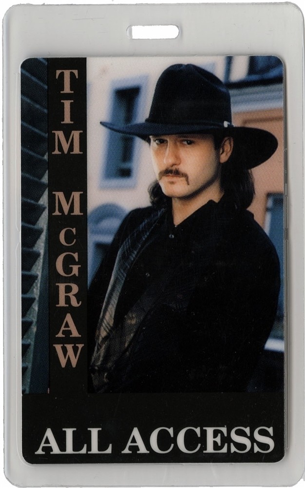 Tim McGraw 1994 Not a Moment Too Soon Tour All Access Laminated Backstage Pass