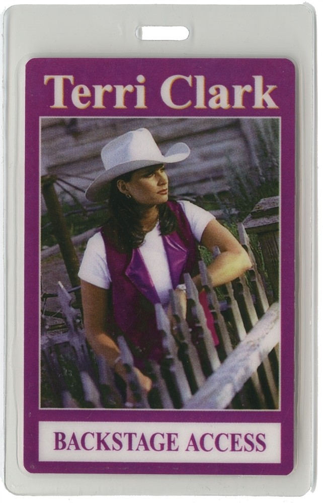 Terri Clark 1996 Just the Same Concert Tour All Access Laminated Backstage Pass