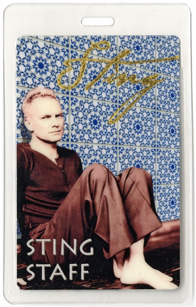 Sting 2004 Sacred Love Concert Tour Staff Laminated Backstage Pass