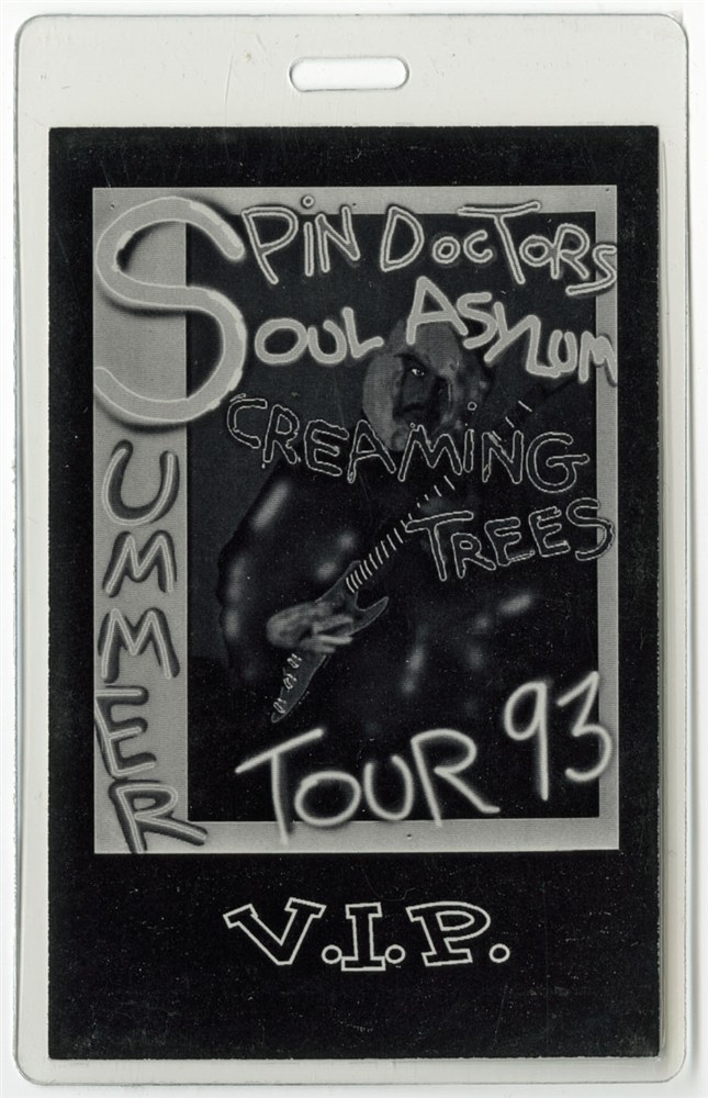 Spin Doctors 1993 Tour w/ Soul Asylum & Screaming Trees Laminated Backstage Pass