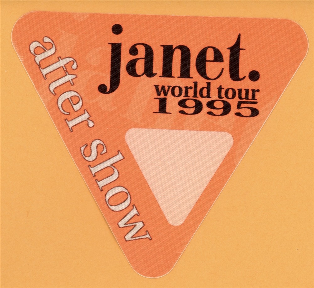 Janet Jackson 1995 World Concert Tour After Show Backstage Pass