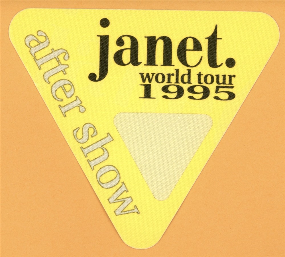 Janet Jackson 1995 World Concert Tour After Show Backstage Pass