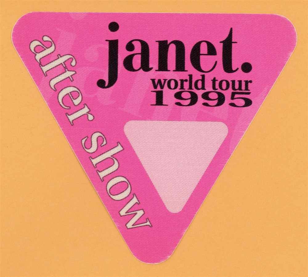 Janet Jackson 1995 World Concert Tour After Show Backstage Pass