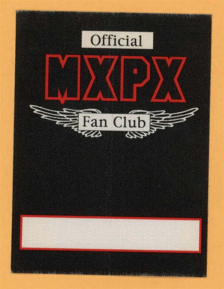 MXPX 2000 Fan Club Concert Tour Backstage Pass