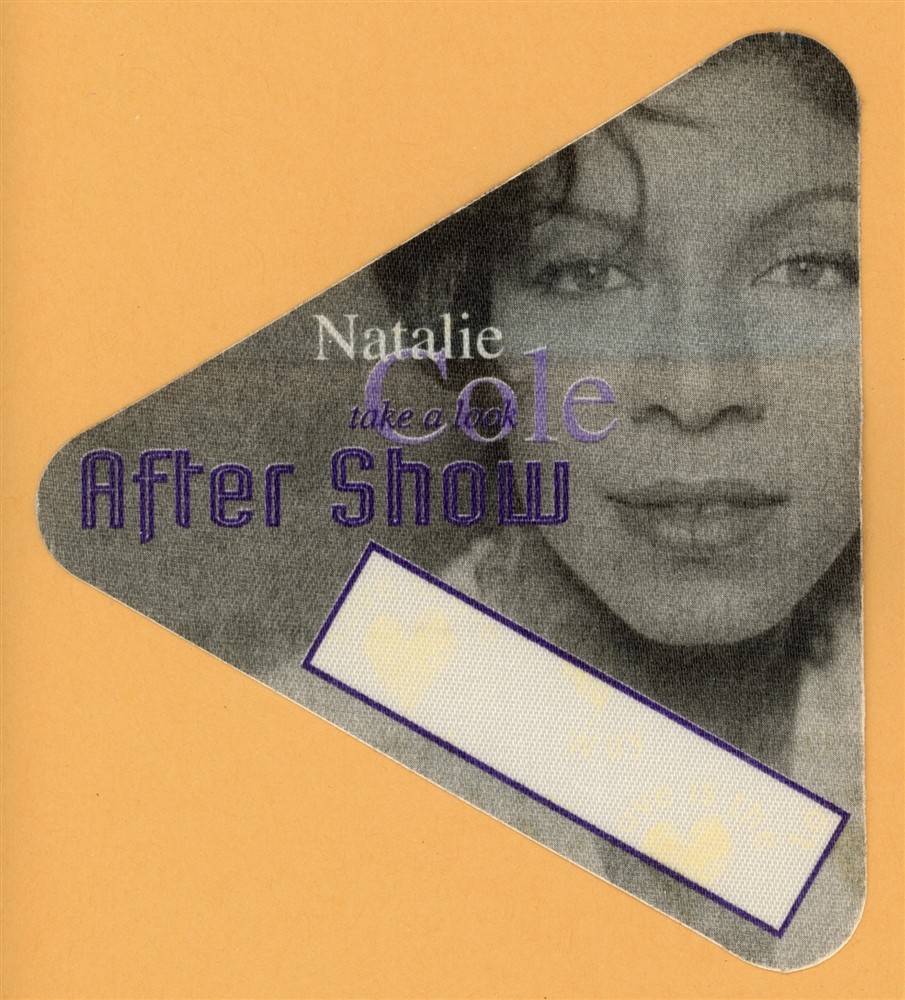 Natalie Cole 1993 Take A Look Concert Tour AFTER SHOW Backstage Pass