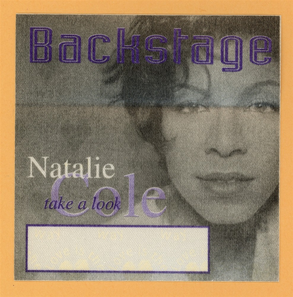 Natalie Cole 1993 Take A Look Concert Tour Backstage Pass