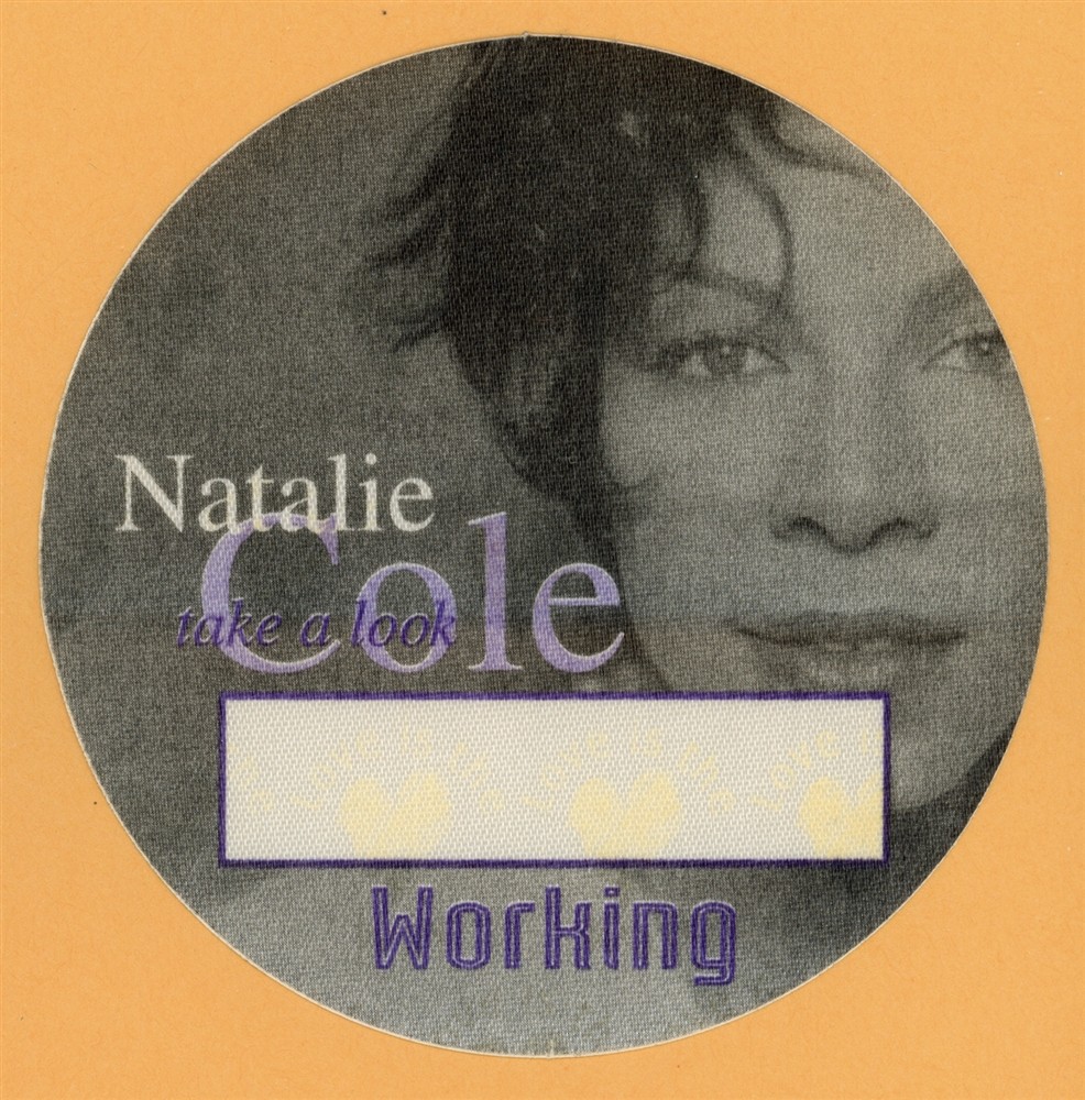 Natalie Cole 1993 Take A Look Concert Tour WORKING Backstage Pass