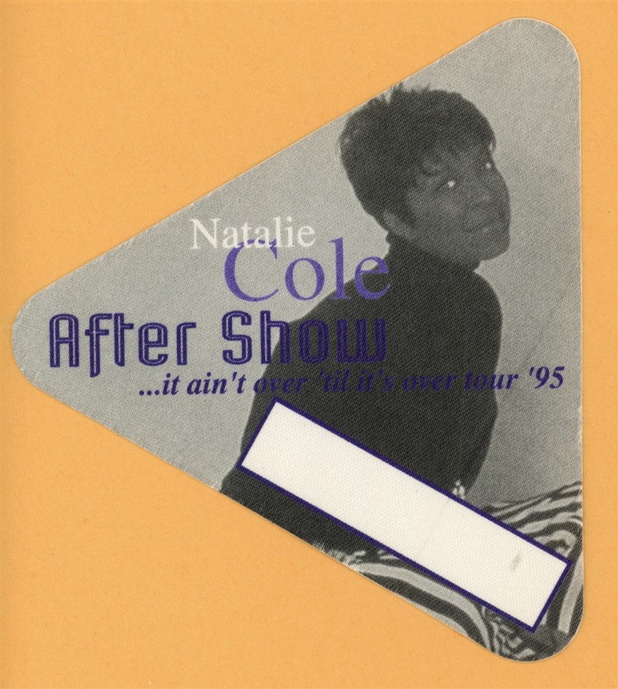 Natalie Cole 1995 Ain't Over 'Til It's Over Concert Tour AFTER Backstage Pass